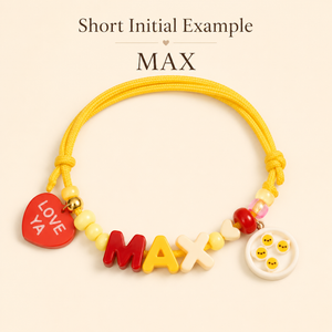Short initial example for custom beaded dog collar